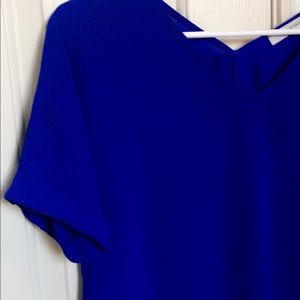 Royal Blue boutique fashion Loose Blouse Top Shirt